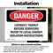 Signmission Lockout Tagout Before Servicing Refer To Danger Sign, Vinyl Decal, 10in W x 7in L, 2PK OS-2PACK-DS-D-710-L-2434 - alternate 5